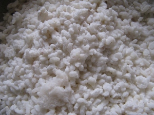 Rice mixed with rice flour